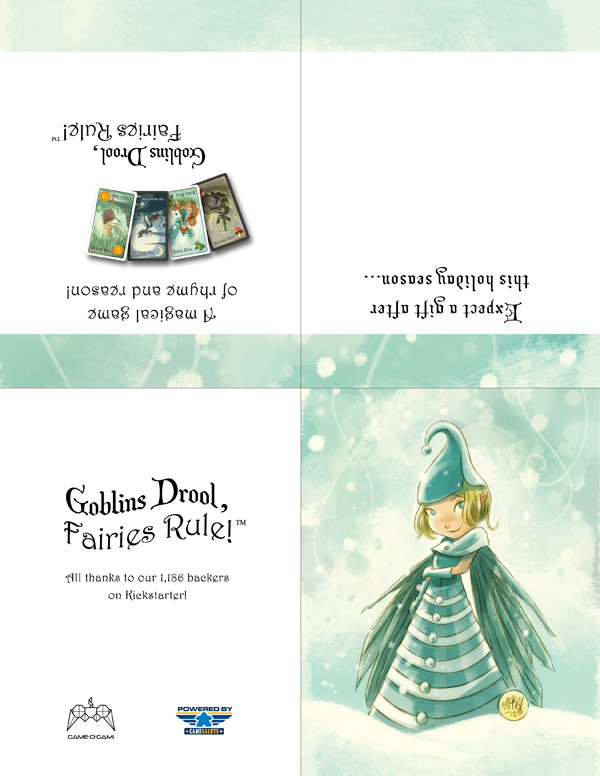 Goblins Drool, Fairies Rule! - holiday card